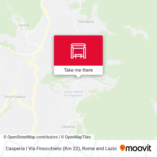 Casperia Finocchieto Road (Km 22) map