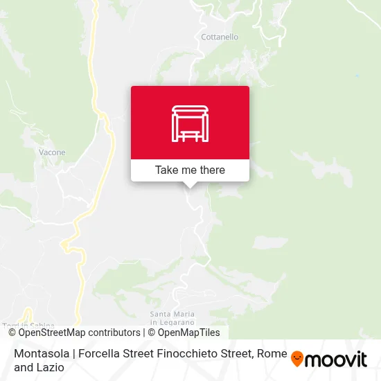 Montasola | Forcella Street Finocchieto Street map