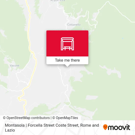 Montasola | Forcella Street Coste Street map