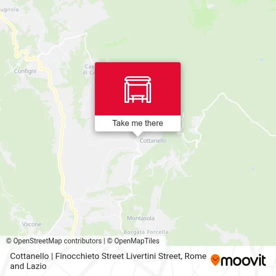 Cottanello | Finocchieto Street Livertini Street map