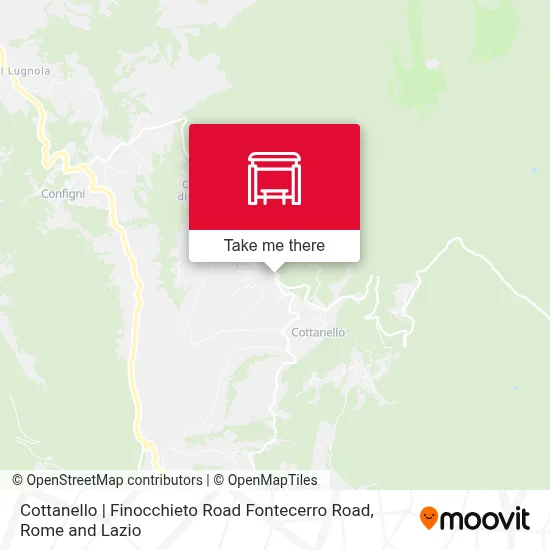 Cottanello | Finocchieto Road Fontecerro Road map
