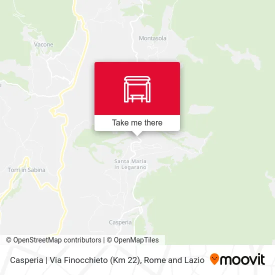 Casperia Finocchieto Road (Km 22) map