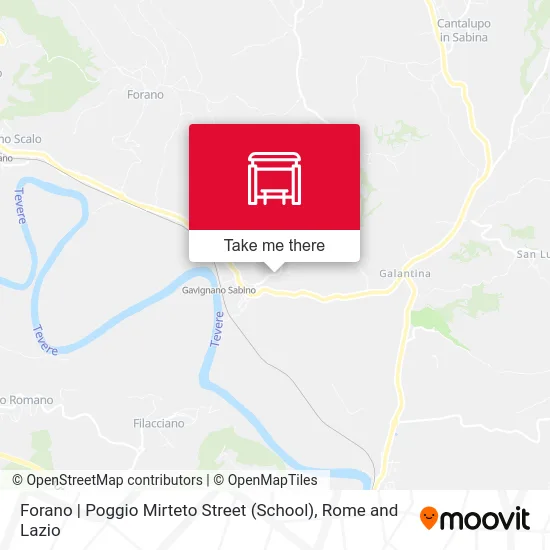 Forano | Poggio Mirteto Street (School) map