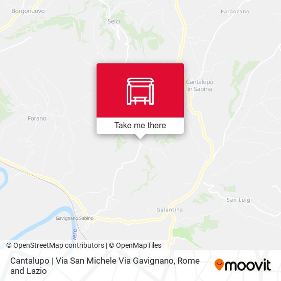 Cantalupo | Via San Michele Via Gavignano map