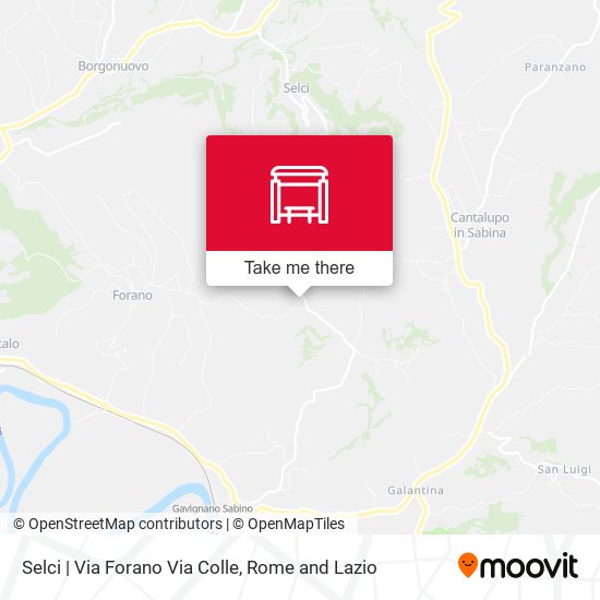 Selci | Via Forano Via Colle map