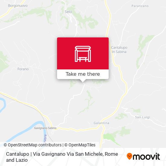 Cantalupo | Via Gavignano Via San Michele map