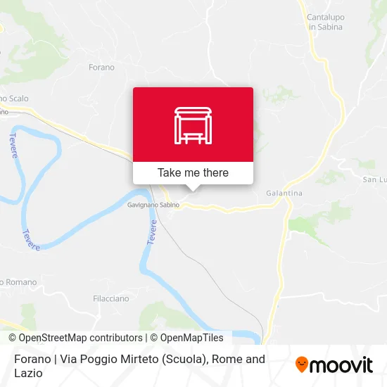 Forano | Poggio Mirteto Street (School) map