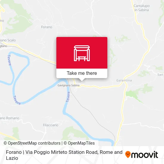 Forano | Via Poggio Mirteto Station Road map