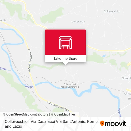 Collevecchio | Via Casalacci Via Sant'Antonio map