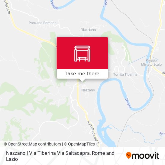 Nazzano | Via Tiberina Via Saltacapra map