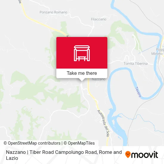 Nazzano | Tiber Road Campolungo Road map