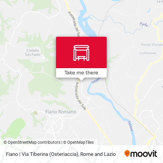 Fiano | Via Tiberina (Osteriaccia) map