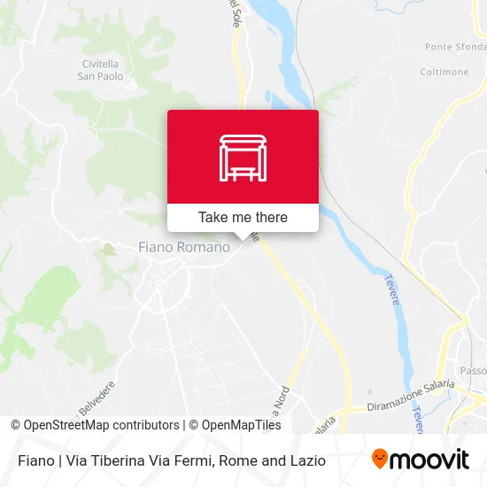 Fiano | Via Tiberina Via Fermi map