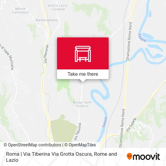 Roma | Via Tiberina Via Grotta Oscura map
