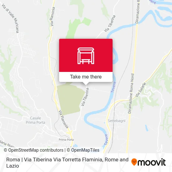 Roma | Via Tiberina Via Torretta Flaminia map