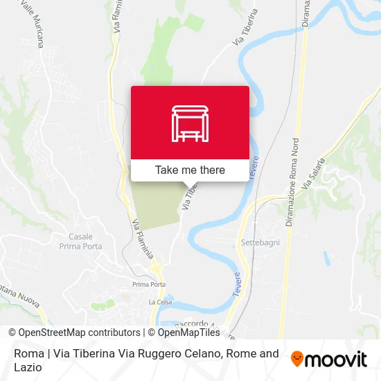 Rome | Via Tiberina Via Ruggero Celano map