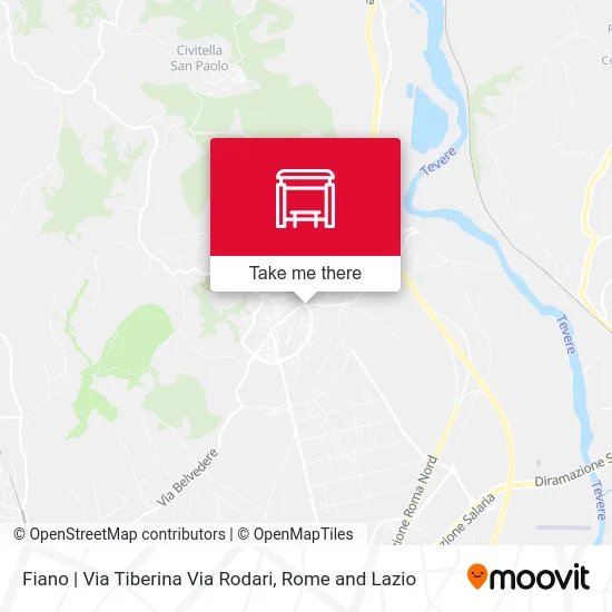 Fiano | Tiberina Street Rodari Street map