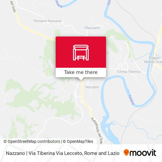 Nazzano | Via Tiberina Via Lecceto map