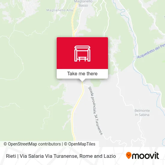 Rieti | Salaria Street Turanense Street map