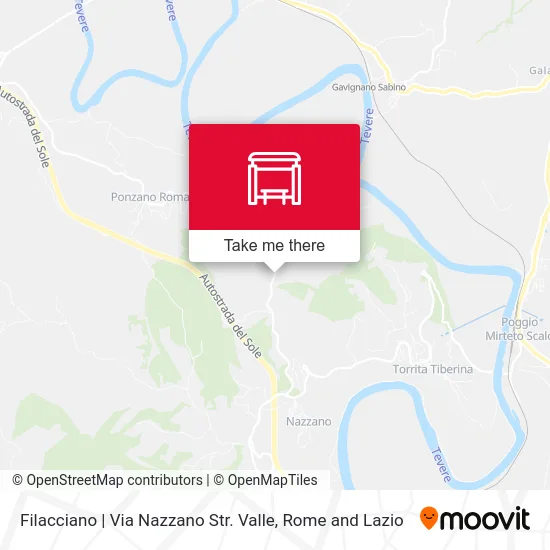 Filacciano | Nazzano Street Valle Road map