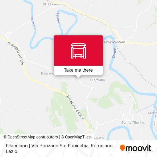 Filacciano | Ponzano Street Focicchia Road map
