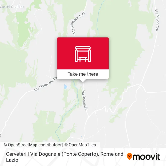 Cerveteri | Doganale Street (Covered Bridge) map