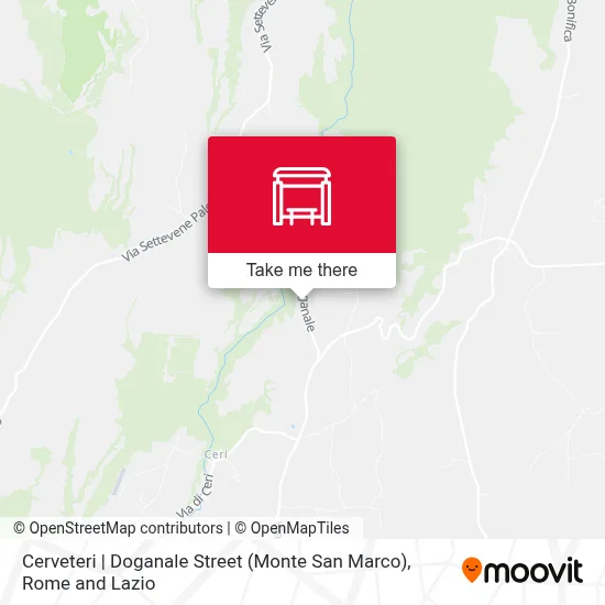 Cerveteri | Doganale Street (Monte San Marco) map
