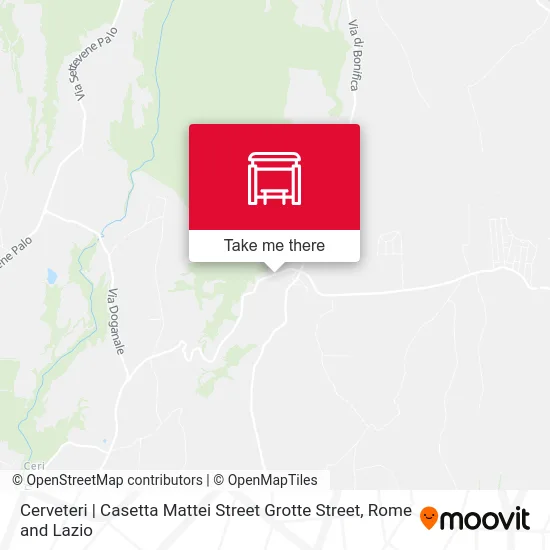 Cerveteri | Casetta Mattei Street Grotte Street map