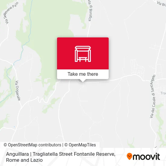 Anguillara | Tragliatella Street Fontanile Reserve map