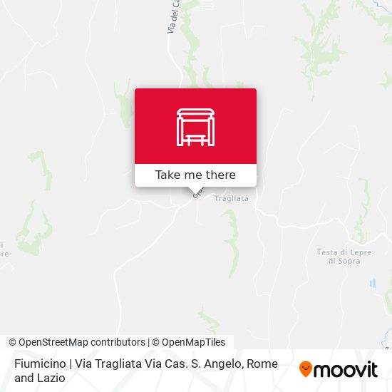 Fiumicino | Via Tragliata Via Cas. S. Angelo map