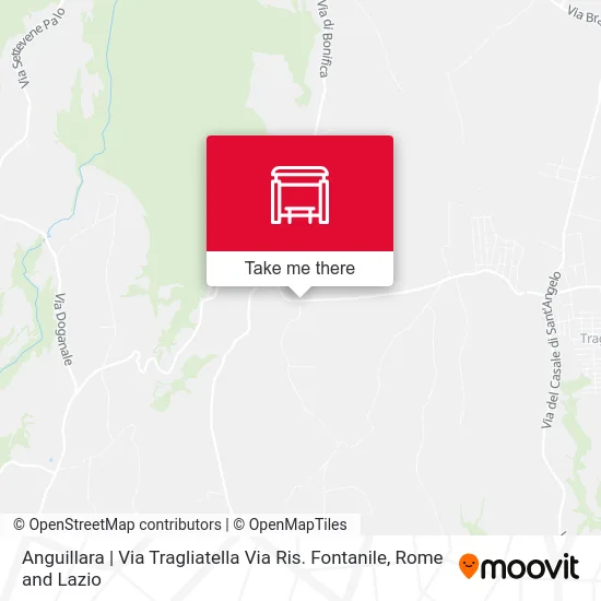 Anguillara | Tragliatella Street Fontanile Reserve map