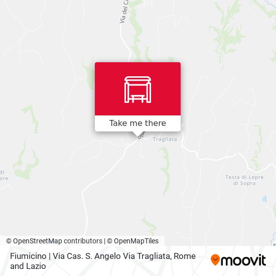 Fiumicino | Via Cas. S. Angelo Via Tragliata map