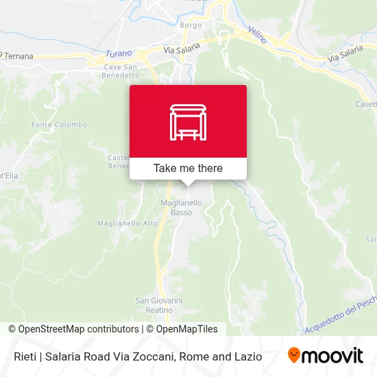 Rieti | Salaria Road Via Zoccani map