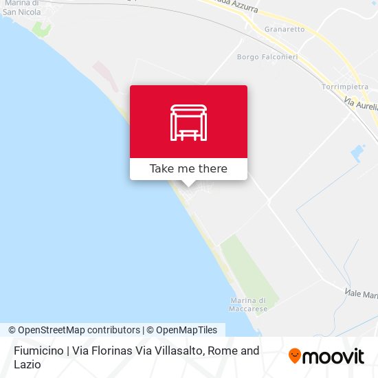 Fiumicino | Via Florinas Via Villasalto map