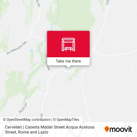 Cerveteri | Casetta Mattei Street Acqua Acetosa Street map