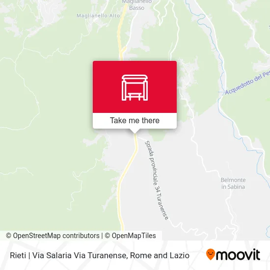 Rieti | Salaria Street Turanense Street map