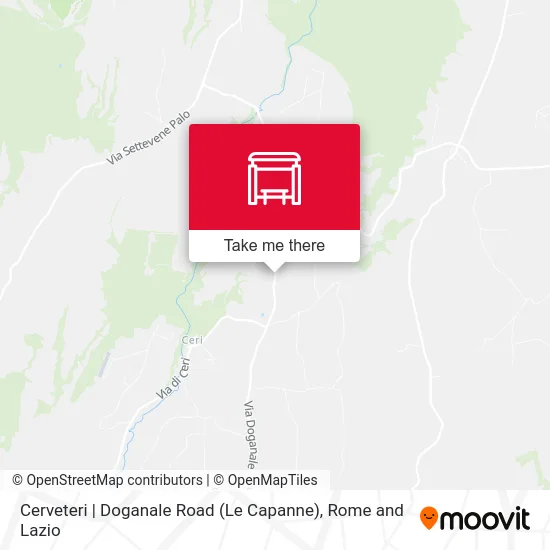 Cerveteri | Doganale Road (Le Capanne) map