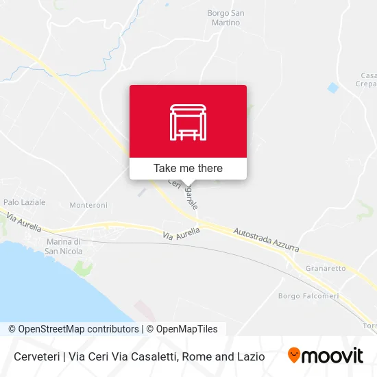 Cerveteri | Ceri Street Casaletti Street map