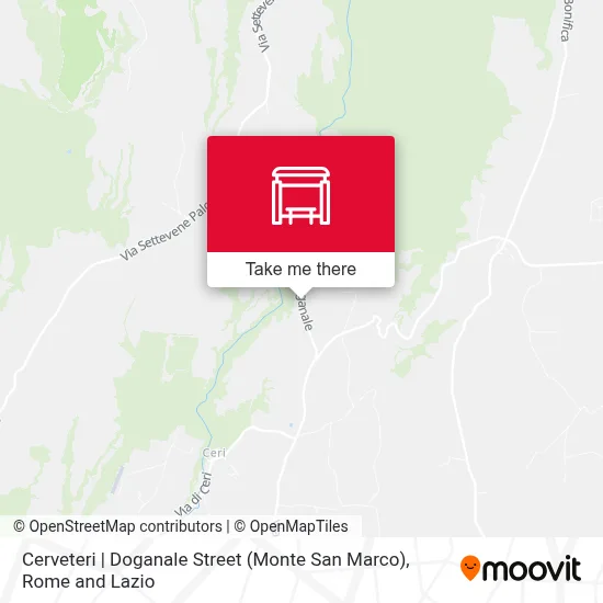 Cerveteri | Doganale Street (Monte San Marco) map