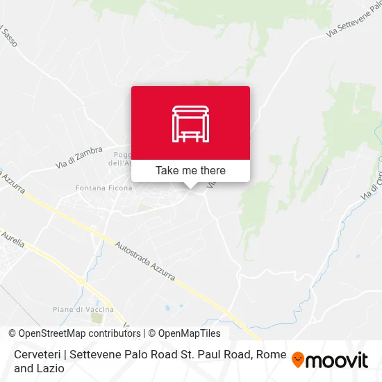 Cerveteri | Settevene Palo Road St. Paul Road map