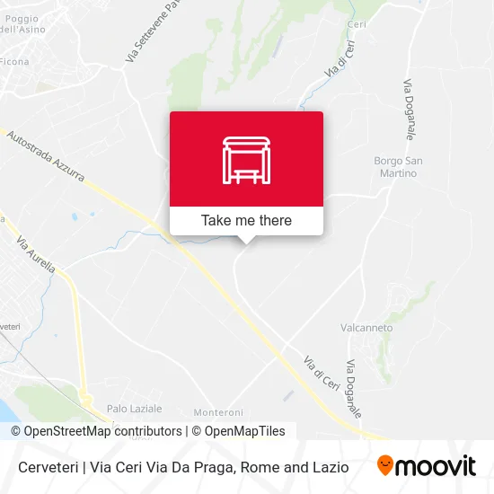 Cerveteri | Via Ceri Via Da Praga map
