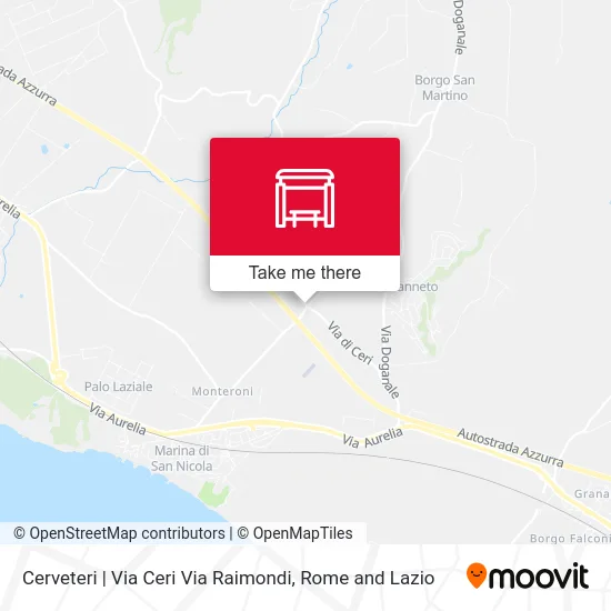 Cerveteri | Via Ceri Via Raimondi map
