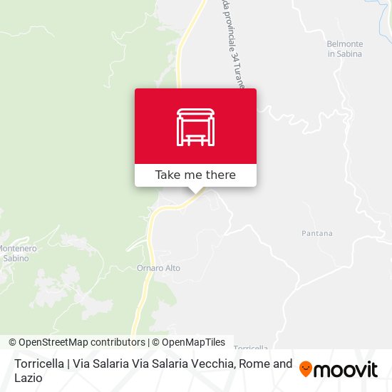 Torricella | Via Salaria Via Salaria Vecchia map