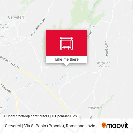 Cerveteri | St. Paolo Street (Procoio) map