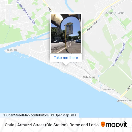 Ostia | Armuzzi Street (Old Station) map