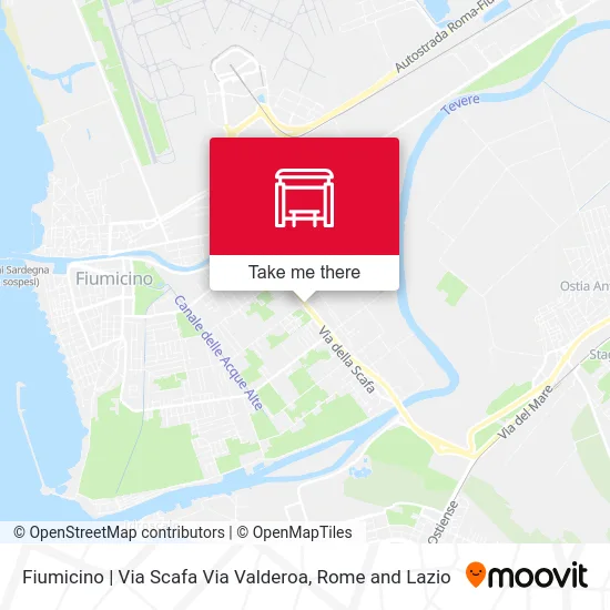 Fiumicino | Via Scafa Via Valderoa map