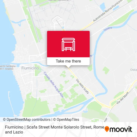 Fiumicino | Scafa Street Monte Solarolo Street map