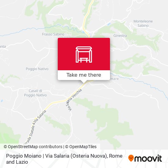 Poggio Moiano | Via Salaria (Osteria Nuova) map