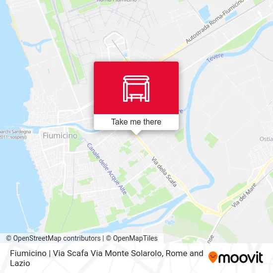 Fiumicino | Scafa Street Monte Solarolo Street map