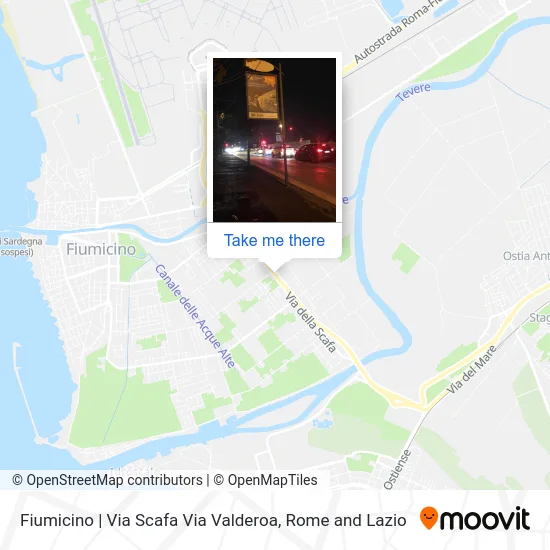Fiumicino | Via Scafa Via Valderoa map